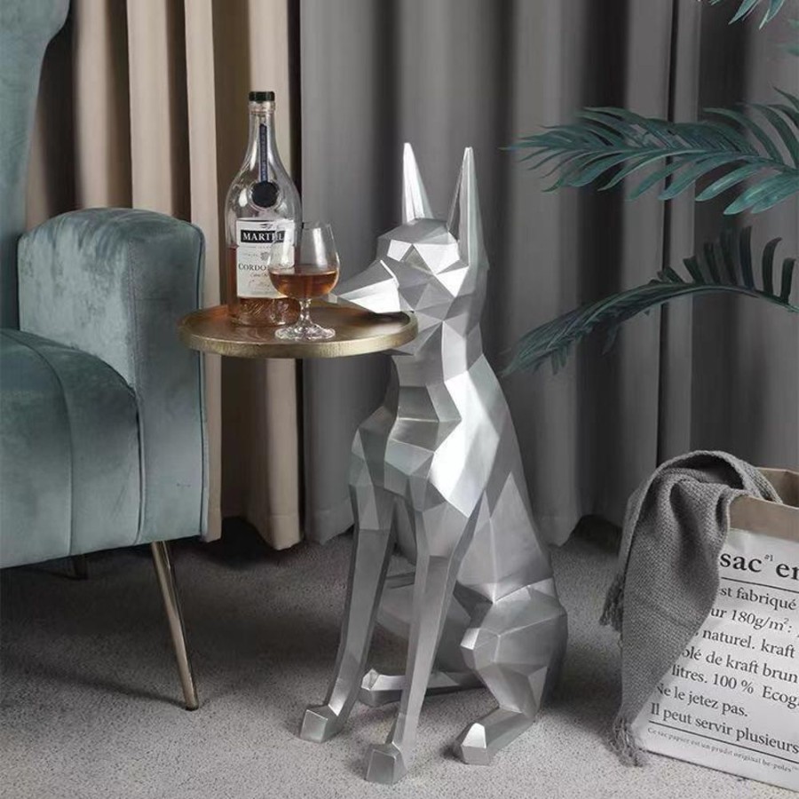 Decor Sculpture | Abstract Dog Figurine Table