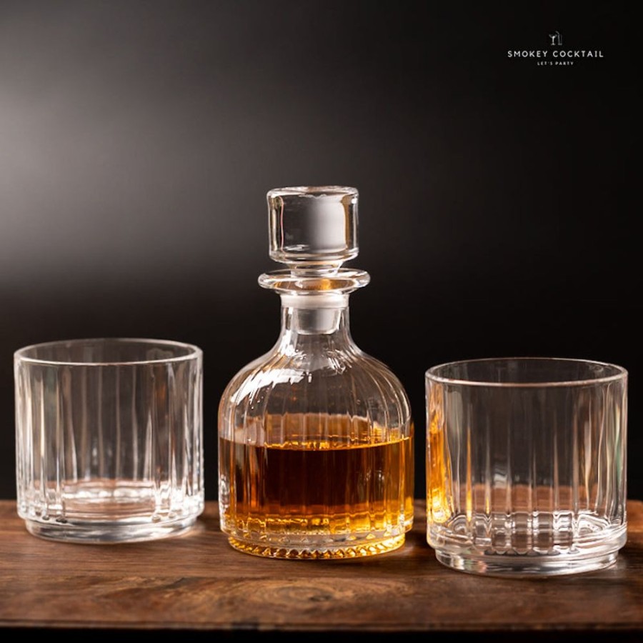 Barware DEAL/2023-24/232/LOC | Crystal Whiskey Decanter And Glass Set - Made In Italy