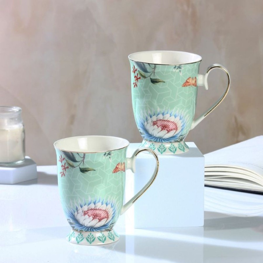 Tea & Coffeetea & Coffee GIOR/18/23-24/LOC | Floral Ceramic Mug - Set Of 2