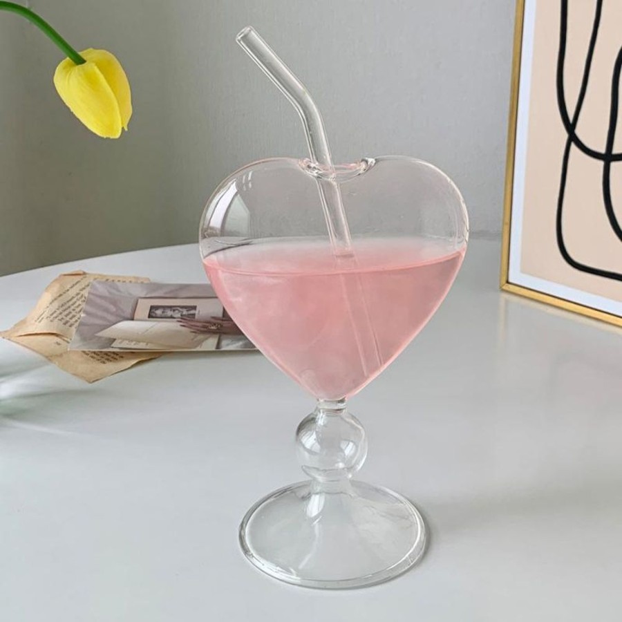 Barware Harshit | Heart Shape Cocktail Glass - Set Of 2