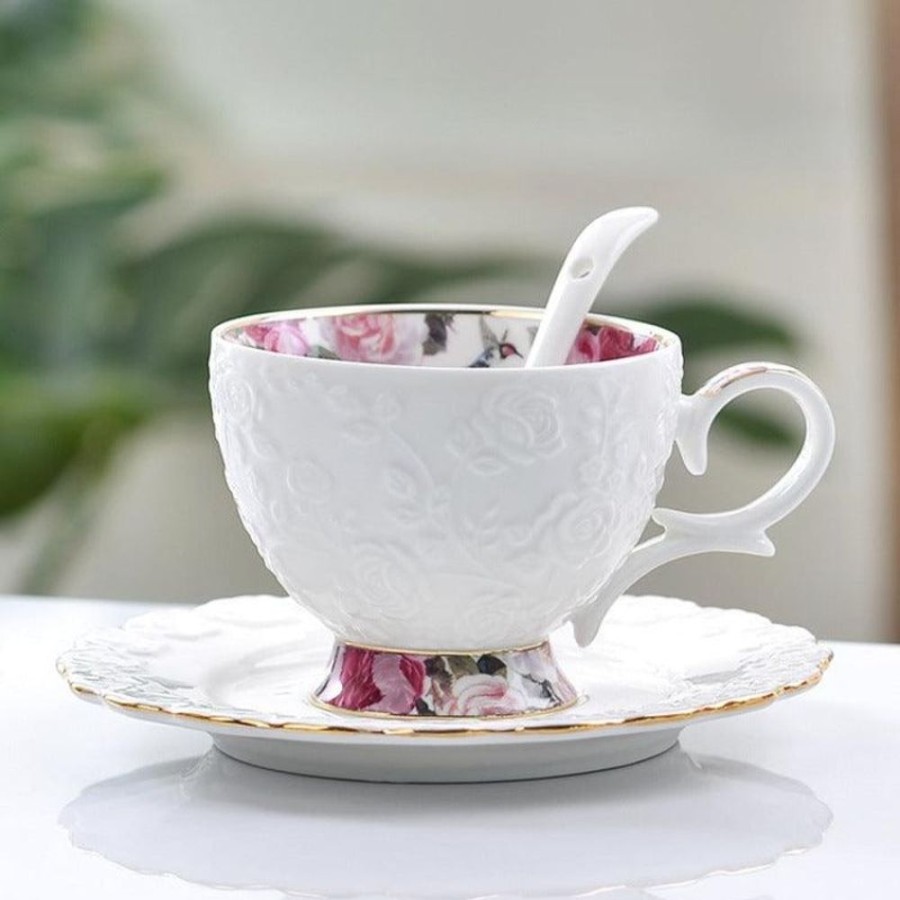 Tea & Coffeetea & Coffee GARY/YCL-005-2023/SEA | Luxury Flower Tea Cup- Set Of 2