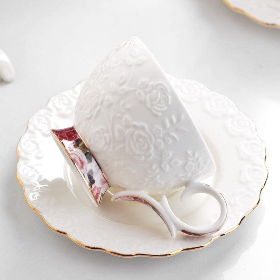 Tea & Coffeetea & Coffee GARY/YCL-005-2023/SEA | Luxury Flower Tea Cup- Set Of 2