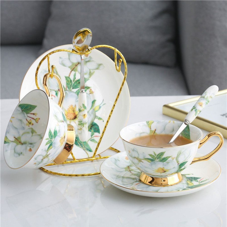 Tea & Coffeetea & Coffee GARY/YCL-020-2023/SEA | Luxury Porcelain Tea Cup & Saucer - Set Of 2