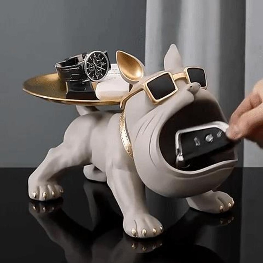 Decor GARY/YCL-028-2023/AIR | Bulldog Storage Butler Sculpture