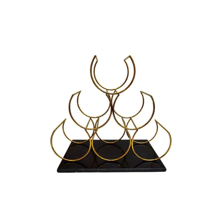 Barware SAGE | Gold Marble Modern Wine Rack