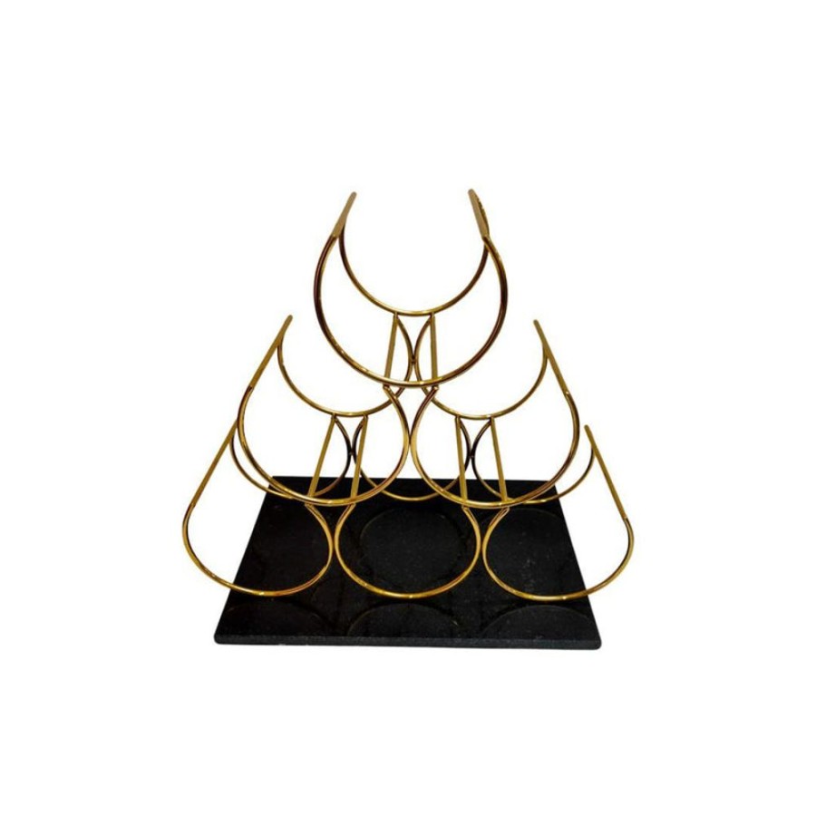 Barware SAGE | Gold Marble Modern Wine Rack