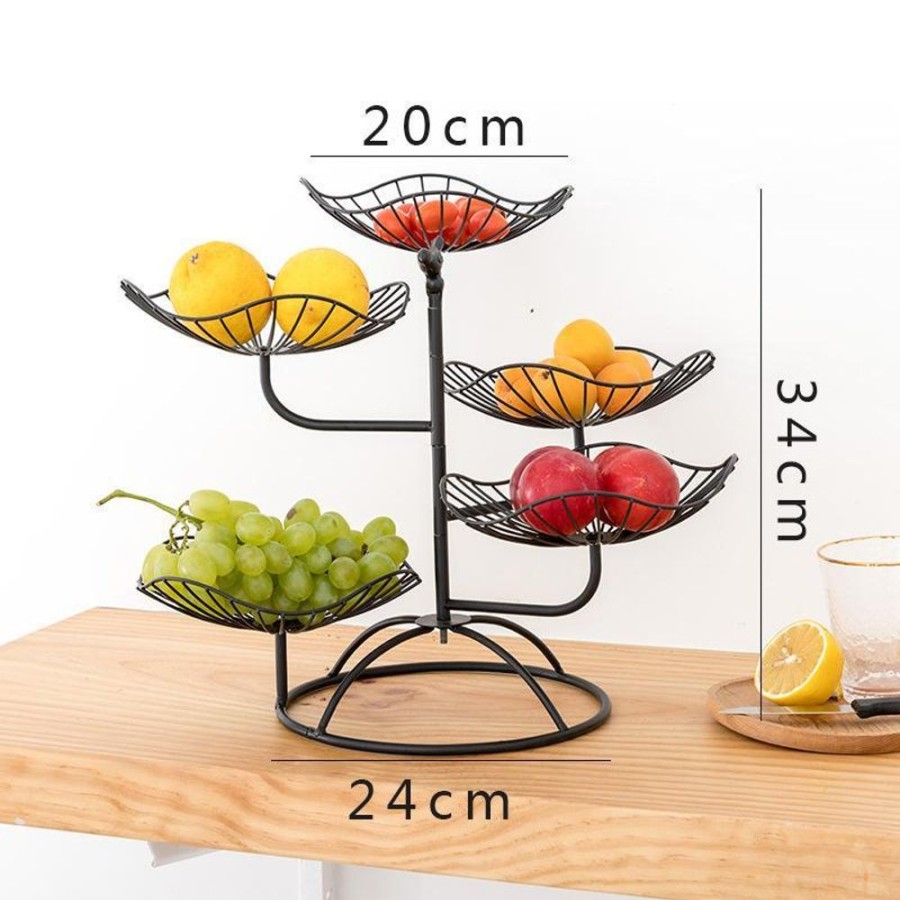 Servewareserveware GARY/YCL-005-2023/SEA | Lotus Leaf Metal Fruit Stand Black