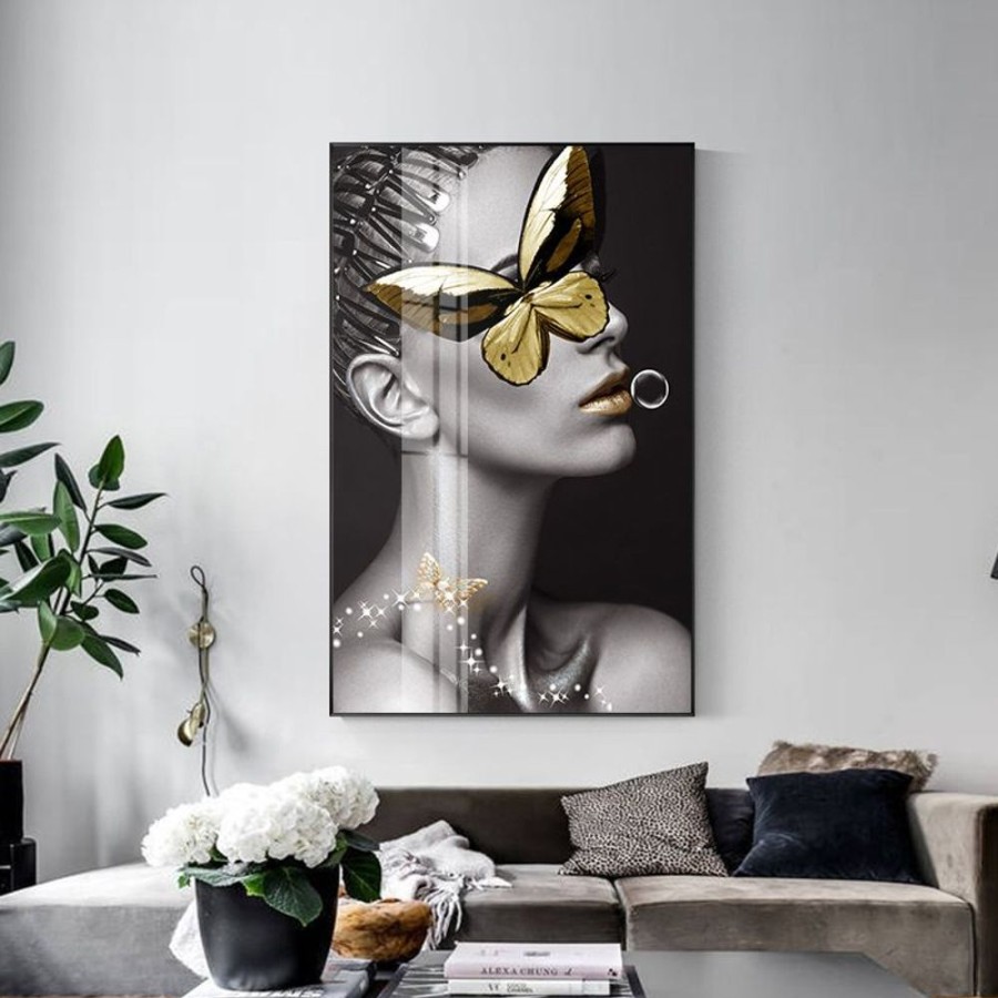 Decor GARY/YCL-020-2023/SEA | Butterfly On Eye Wall Painting