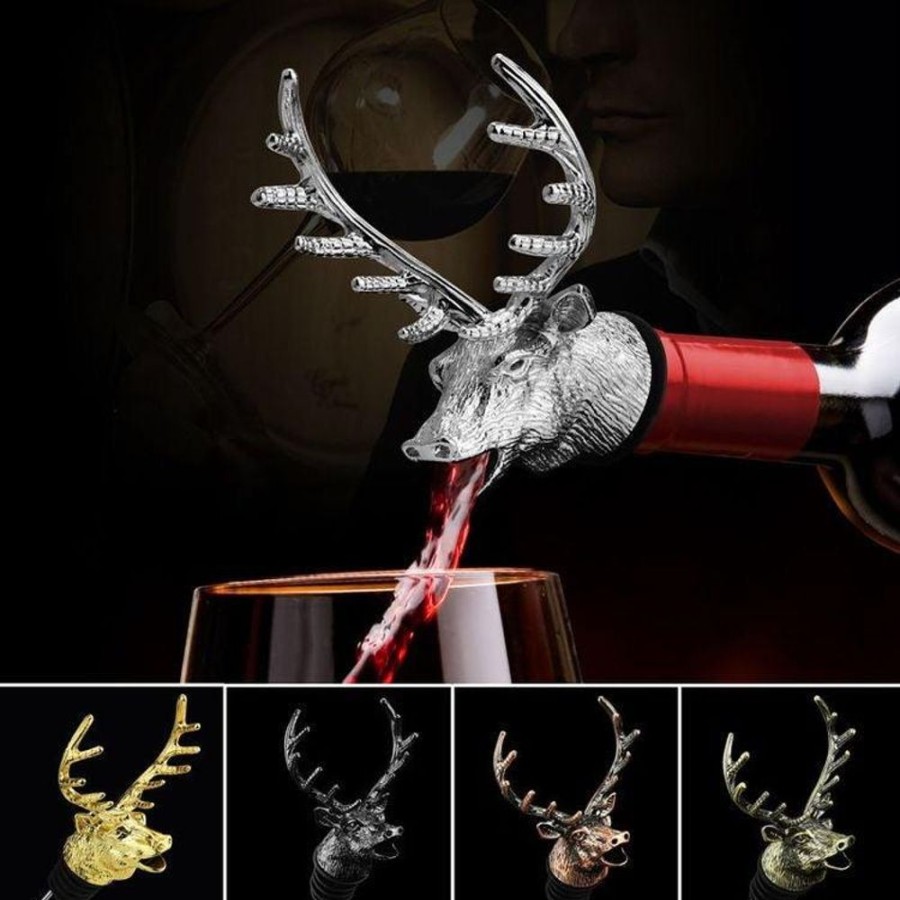 Barware LUCKY | Reindeer Wine Pourer (Set Of 2)