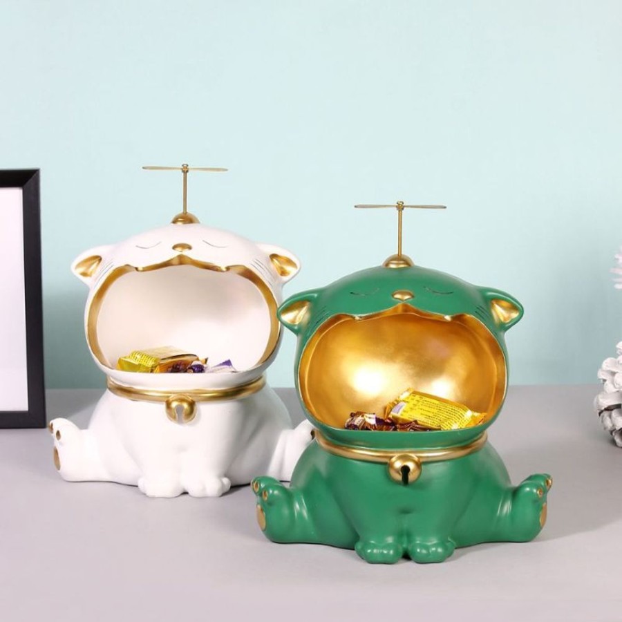 Decor GIOR/18/23-24/LOC | Luxury Lucky Cat Storage Sculpture