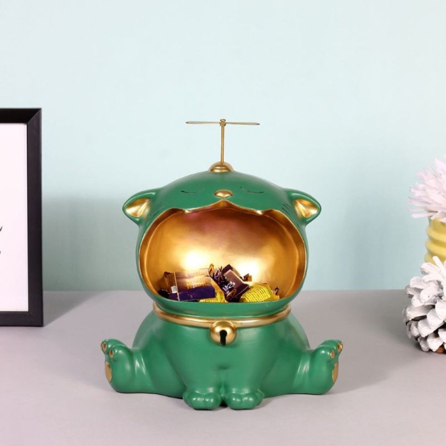 Decor GIOR/18/23-24/LOC | Luxury Lucky Cat Storage Sculpture