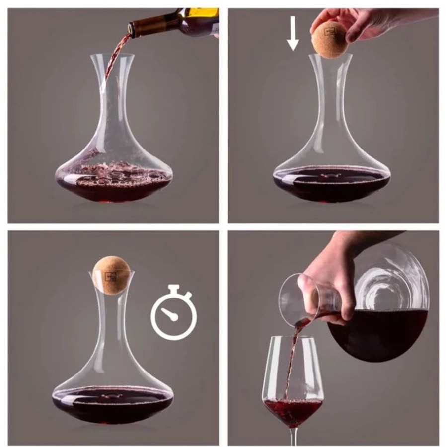 Barware CEES/23-24/0032/LOC | Surprise Your Senses Wine Crystal Decanter-Made In Slovakia