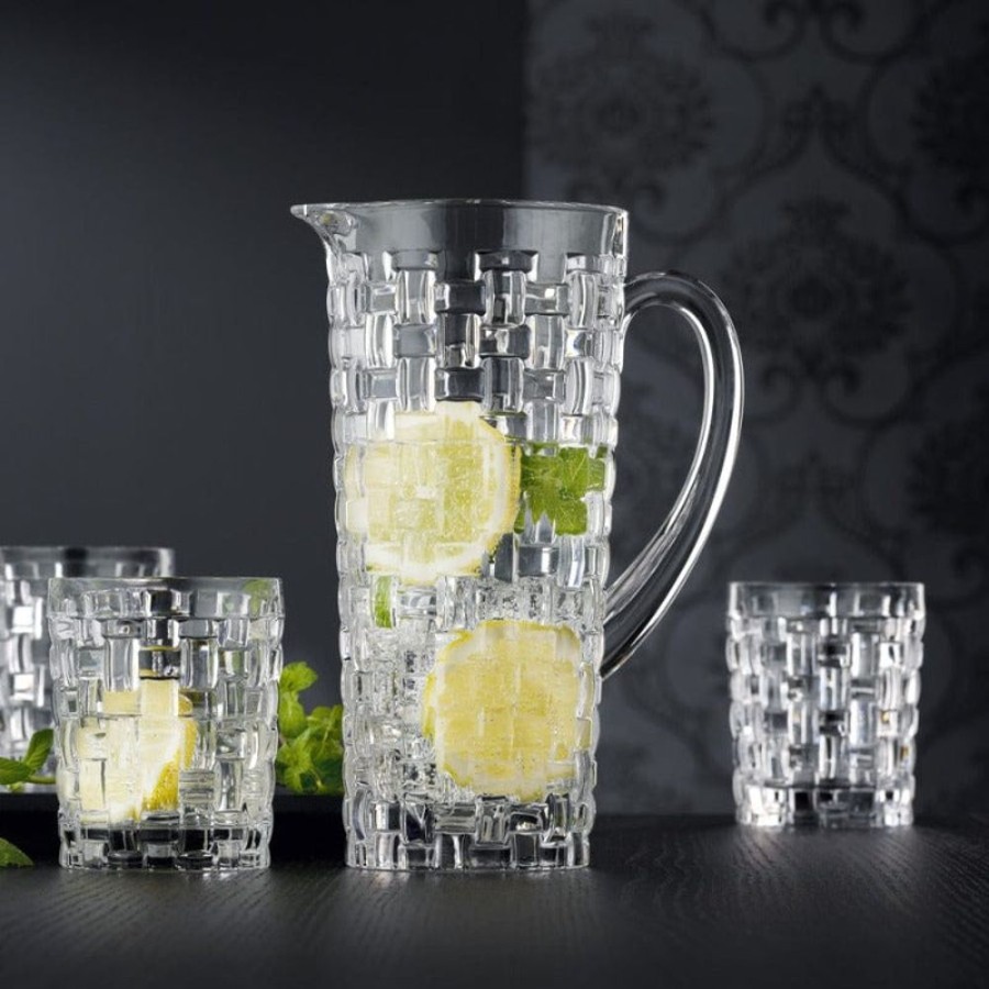 Barware CEES/23-24/0026/LOC | Bossanova Crystal Pitcher And Glass-Set Of 5-Made In Germany