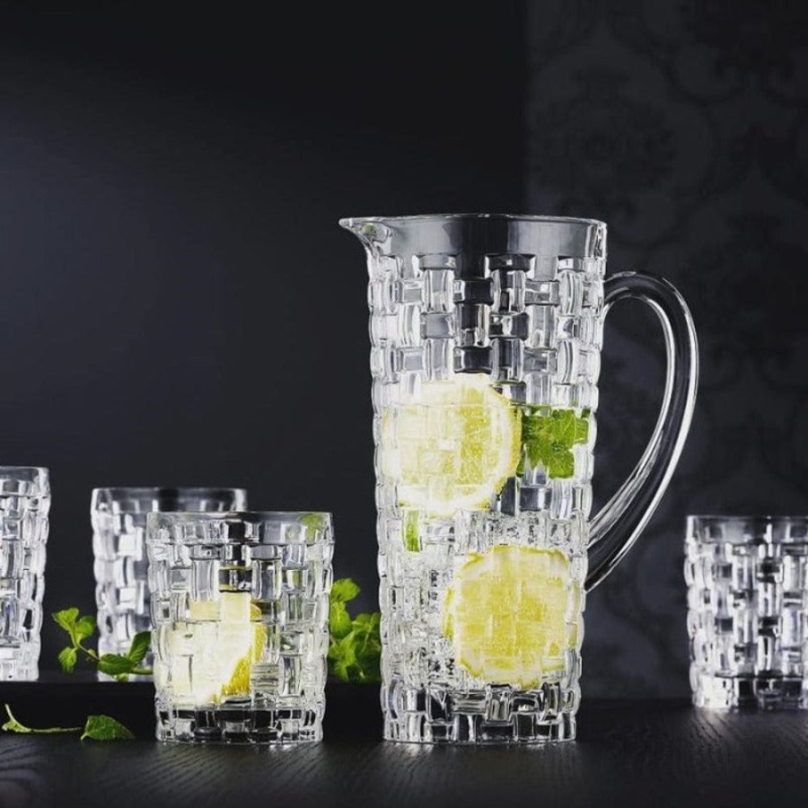 Barware CEES/23-24/0026/LOC | Bossanova Crystal Pitcher And Glass-Set Of 5-Made In Germany