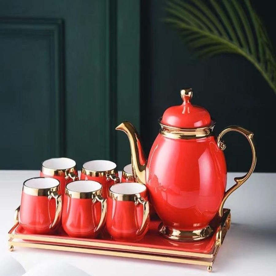 Tea & Coffeetea & Coffee Gaurav | Mystical Teapot & Cups Set With Tray