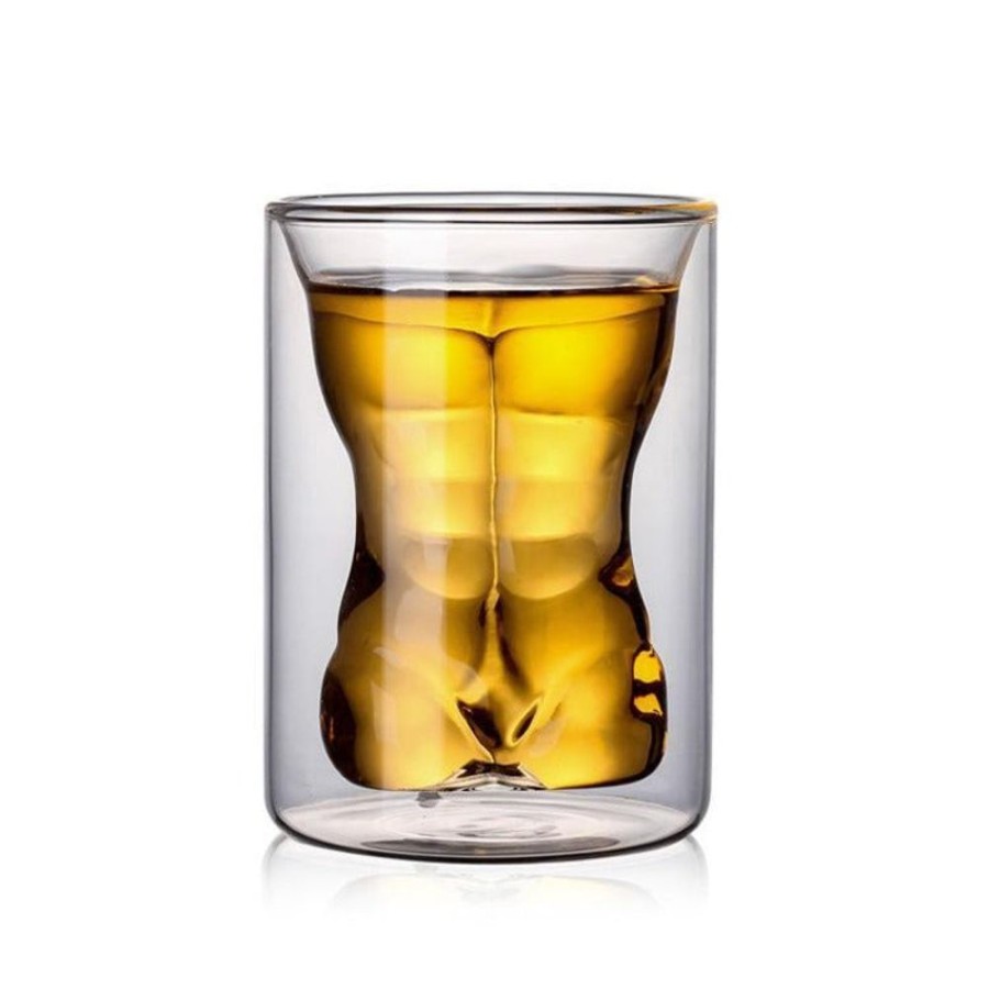 Barware GARY/YCL-005-2023/SEA | Double Wall Male Torso Glass - Set Of 2