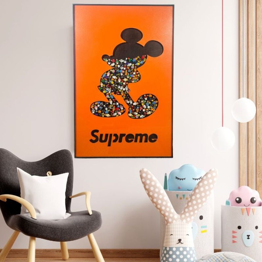 Decor GARY/YCL-020-2023/SEA | Mickey-Shaped Wall Art With Lego Magic