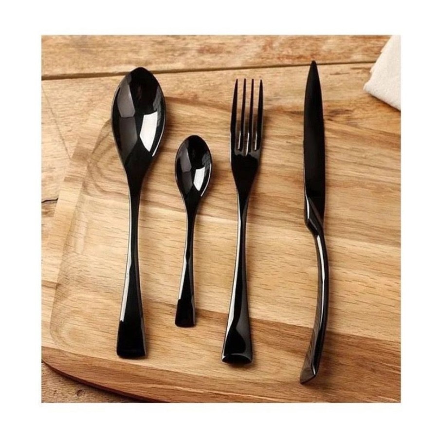 Servewareserveware NIIM/NI-0206/2023/LOC | Luxury Cutlery Set Of 4 Black