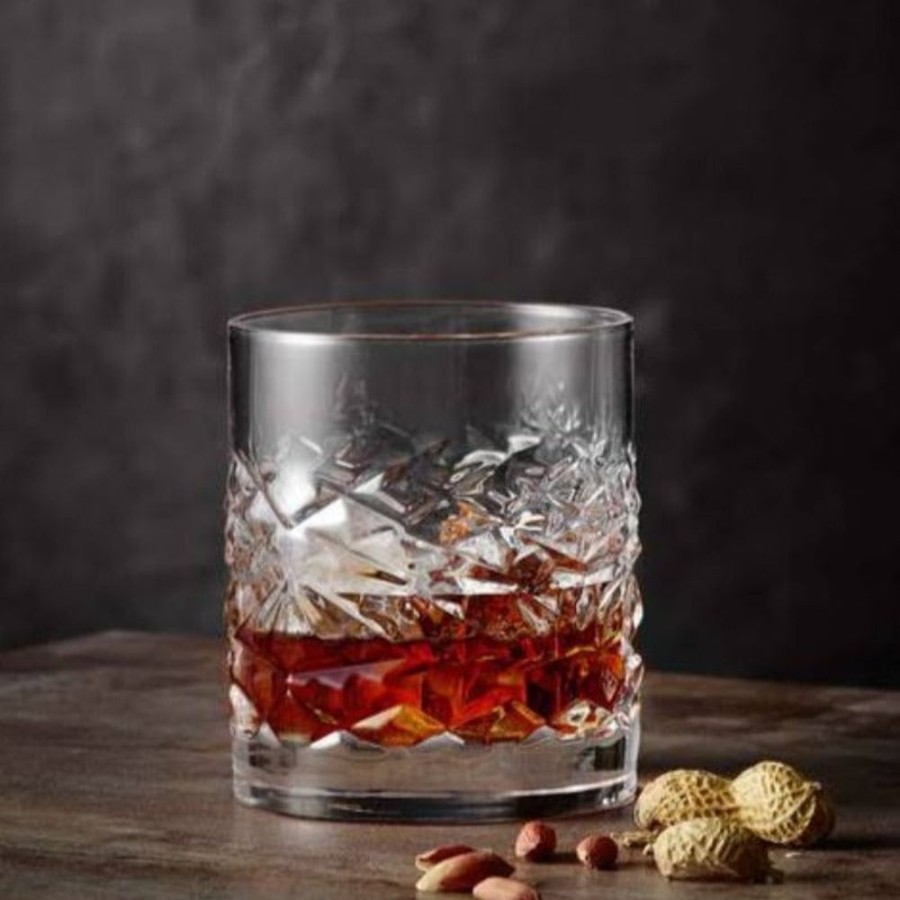 Barware DEAL/2023-24/2933/LOC | Textures Whiskey Crystal Glass - Made In Italy