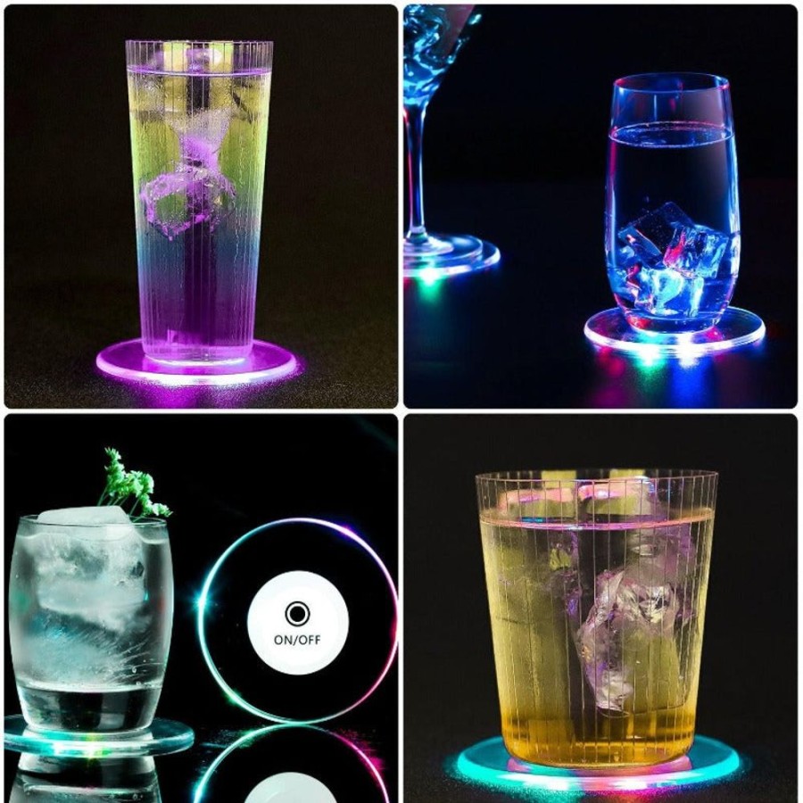 Barware GARY/YCL-005-2023/SEA | Led Coaster - Set Of 4