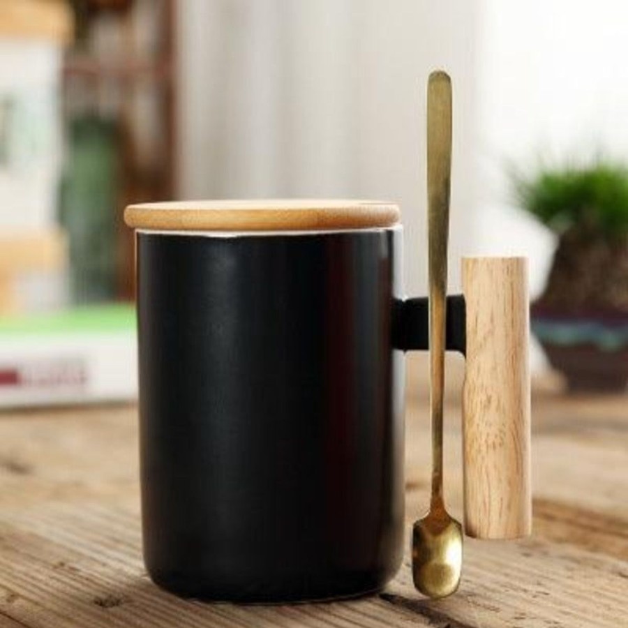 Tea & Coffeetea & Coffee Gaurav | Japanese Wooden Handle Coffee Mug By Smokeycocktail