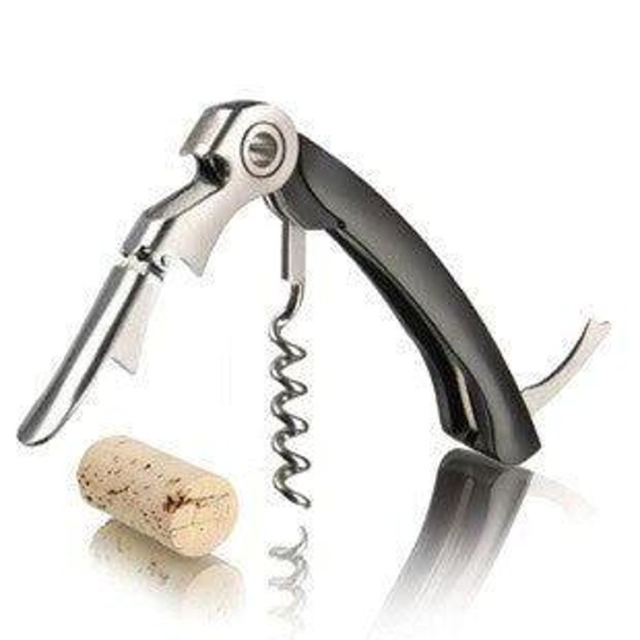 Barware CEES/23-24/0018/LOC | Double Hinged Wine Corkscrew Black.