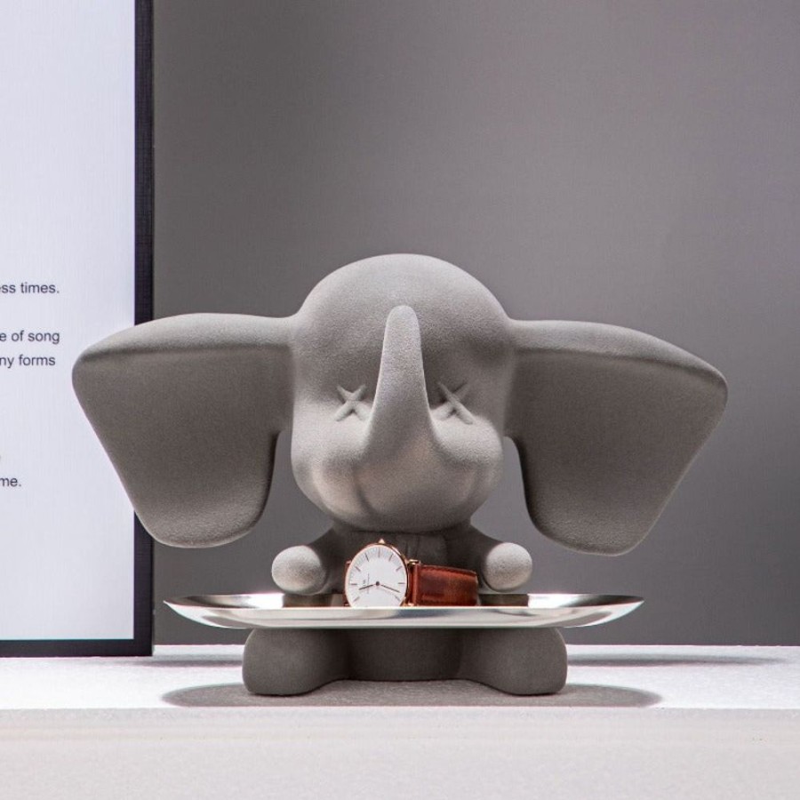 Decor GARY/YCL-020-2023/SEA | Cute Elephant Decor With Tray