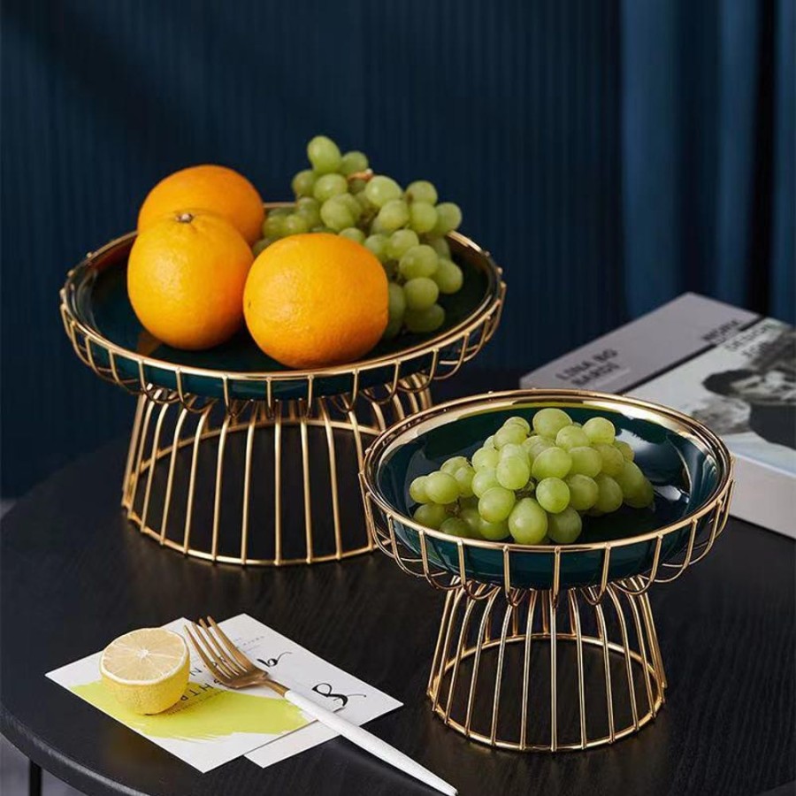 Servewareserveware LUCKY | Iron Art Ceramic Fruit Stand