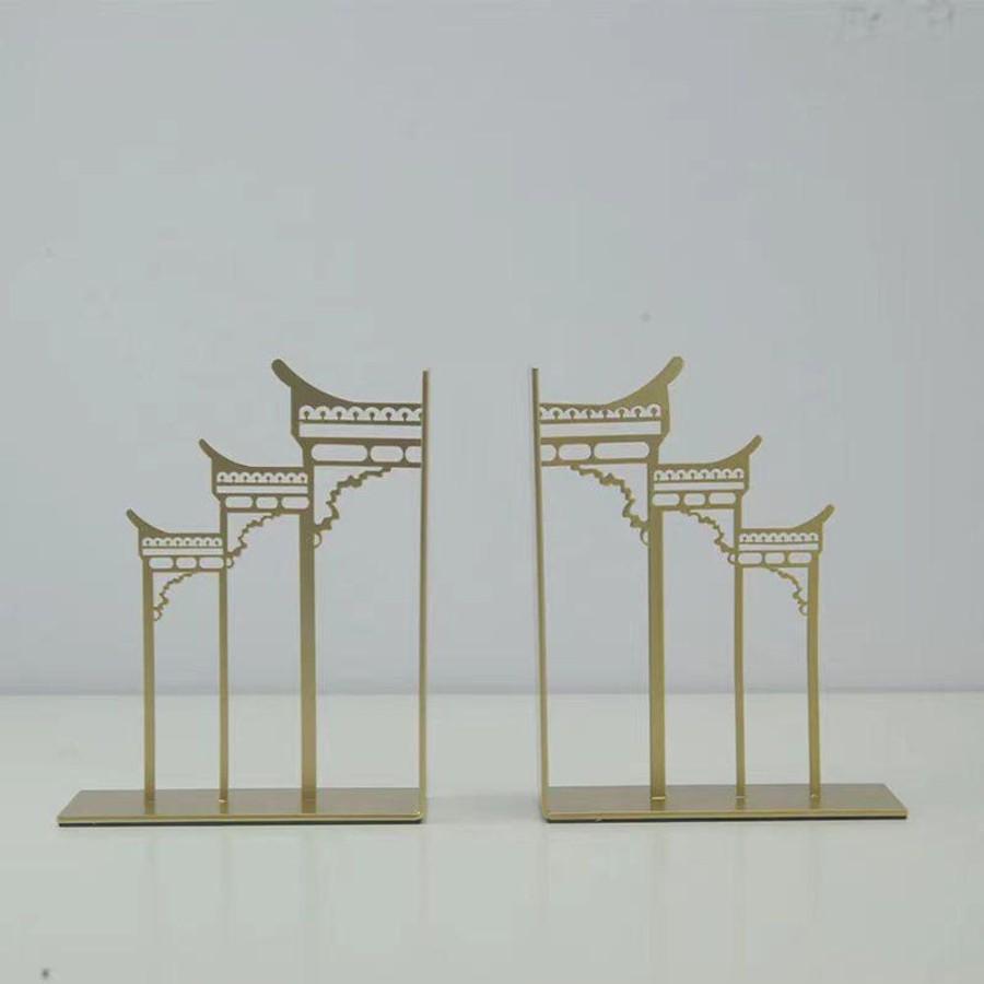 Decor LUCKY | Monument Bookend - Set Of 2 Golden