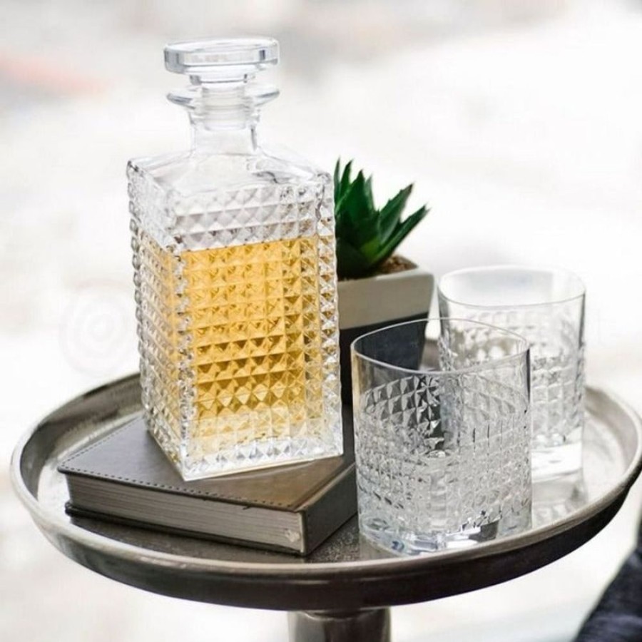 Barware DEAL/2023-24/7635/LOC | Diamante Whiskey Crystal Glass And Decanter Set Of 5